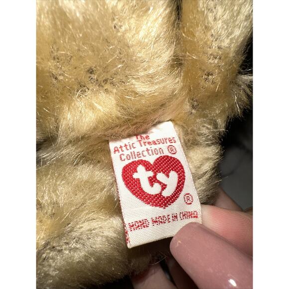 2000 VINTAGE TY Attic Treasures Casey Dog Plush Jointed terrier golden retriever - Picture 7 of 8